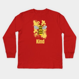 KINDNESS Is Cool So Be Kind Yellow Kids Long Sleeve T-Shirt